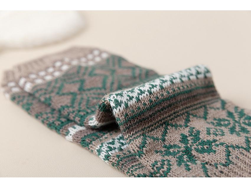 Autumn/Winter Warm Leg Warmers: Korean Knit Color Block Socks - European Style Women's Calf Foot Cover