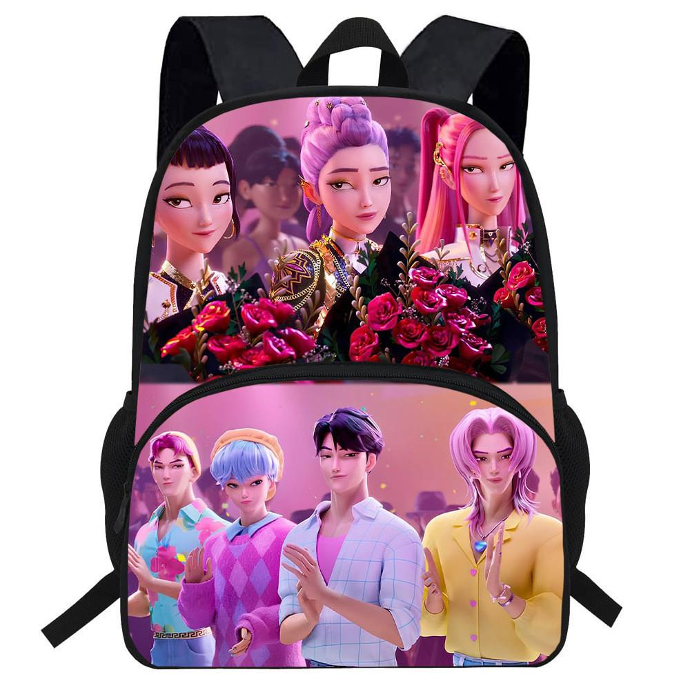 Hunters Demon Kpop Cartoon School Backpack Durable Material Anti Shock Students