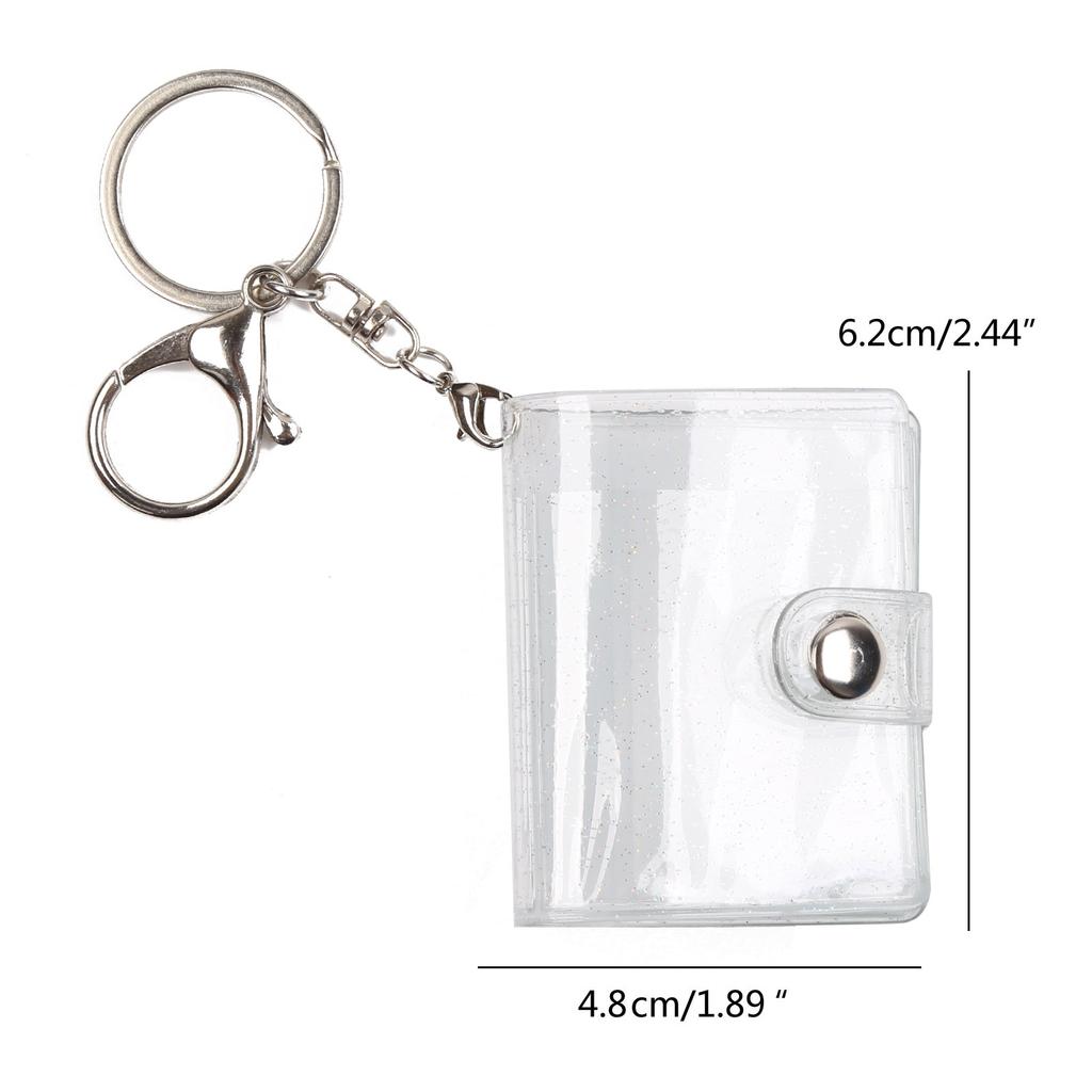 2Inch Mini Photo Albums Keychain For Photos Cards Small Album Book Card Holder