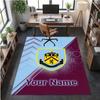 Crystal Velvet Rug Burnley Football Print Custom Name Text Floor Mat Home Decor