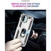 Coque pour Xiaomi Redmi 13C, Argenté Antichoc Renforcé Anneau Arrière + 2 Verres Trempés