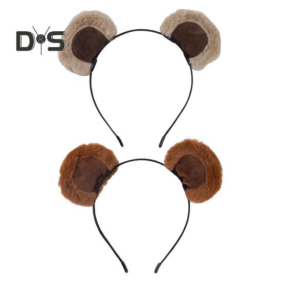 Opaska na uszy wiewiórki pluszowy miś ozdoba na uszy dziewczęca elastyczna konstrukcja opaska na głowę z motywem zwierzęcym makijaż nakrycie głowy