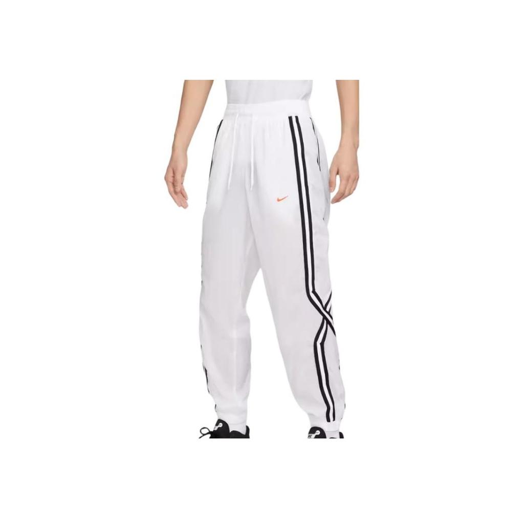 Nike Colorblock Gestreiftes Retro-Design Gewebte Mid-Rise Sportliche Freizeit-Hose Herren Unterteile Weiß FN2869-100