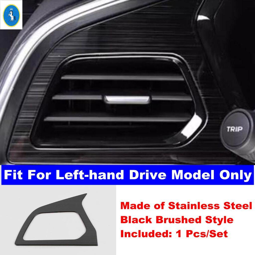 Car Front Dashboard Air AC Outlet Vent Decor Frame Cover Trim Accessories For Geely New Tugella / Xingyue FY11 Black Brushed