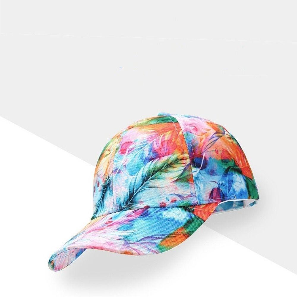 Simple Colorful Graffiti Baseball Cap Adjustable Versatile Outdoor Sports Hat Sun Protection Duck Tongue Hat for Men and Women