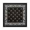 Trifong Bandana Black Adult Bandana Paisley Pattern 100% Cotton Handkerchief Stylish Bandana Cap Cotton Bandana Men's Women's Unisex 55cm X 55cm