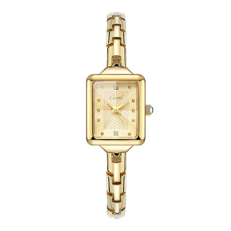 Cacaxi Medieval Bracelet Watch Small Retro Small Gold Watch Rectangular Light Luxury Literary Quartz Watch A258