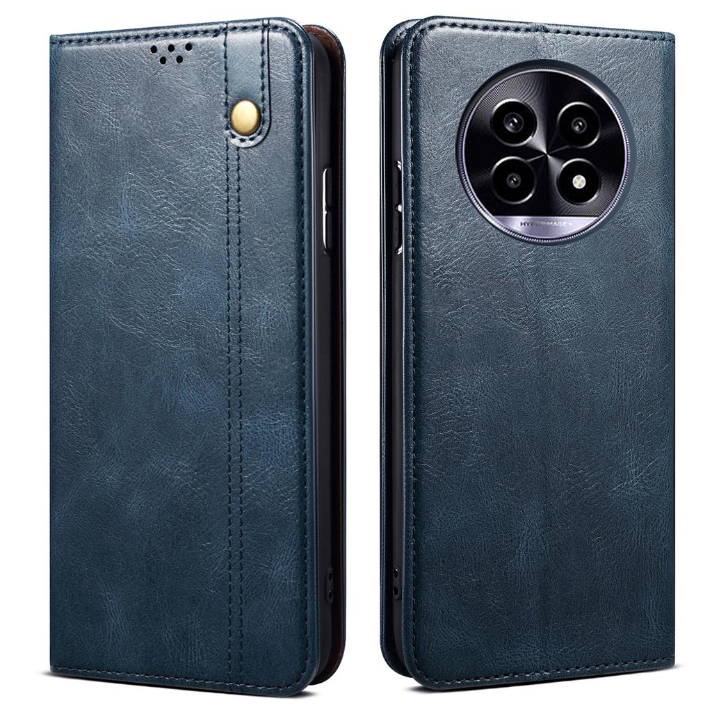 For Realme 13 Pro 5G (Global)/13 Pro+ 5G (Global) Case Crazy Horse Texture Waxy Leather Wallet Stand Cover