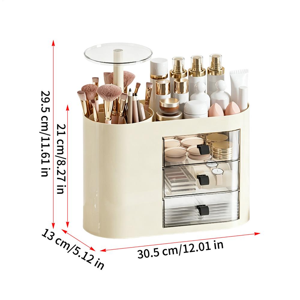 Makeup Storage Organizer Large Vanity Organization Dresser Cosmetic Storage Organizer For Perfume Brush Lipstick Skincare
