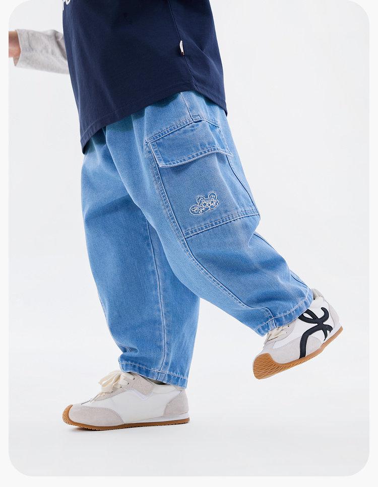 Dudu Home Kids' Jeans 2026: New Spring Style Boys' and Girls' Casual Long Pants.