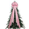 Big Size Snowflake Christmas Decorations Overlock Wire Ribbon Knot Bow Tie Ribbon Linen Ribbon Pendant Style DIY Creative Bow