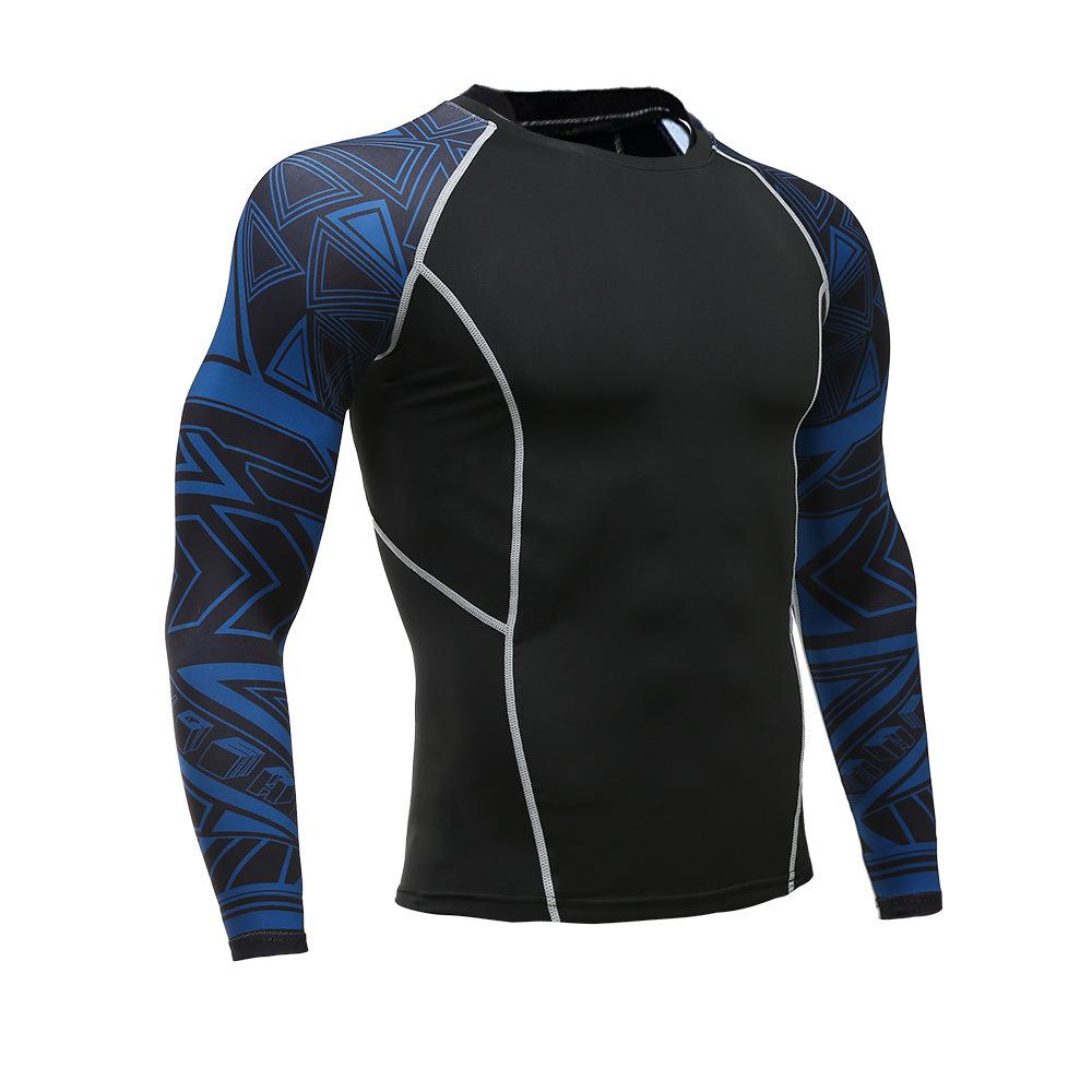 Men's Quick-Dry High-Elastic Long-Sleeve Cycling and Fitness Shirt