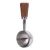 Coffee Scoop Vintage Bean Tea Measuring Spoon Retro 304 Stainless Steel Short Wooden Handle Kitchen
