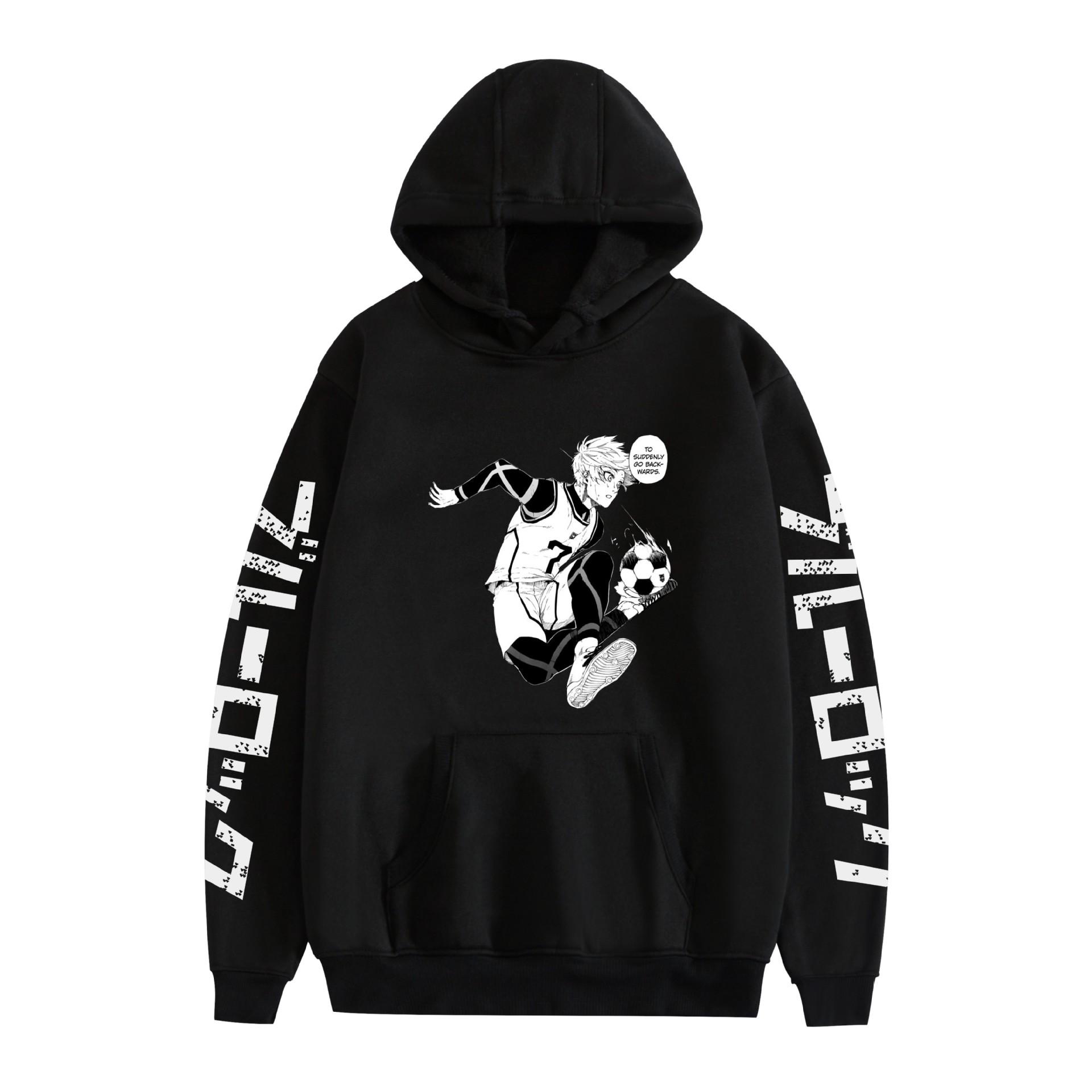 Unisex Cosplay Hoodie Pullover Women Men BLUE LOCK Anime Graphic Hooded Sweatshirt Costume XS
