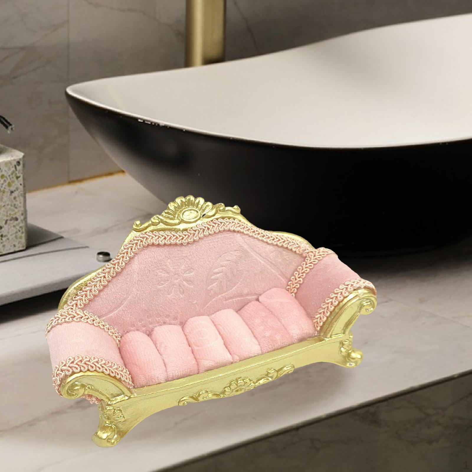 

Jewelry Display Stand Holder Sofa Shaped Decor Rack Organizer for Live Broadcast Shopping рожевий