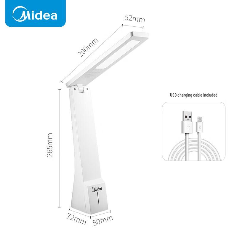 Midea LED Rechargeable Foldable Desk Lamp for Study & Camping