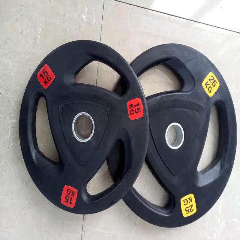 Rubber Coated Cast Iron Barbell Plates