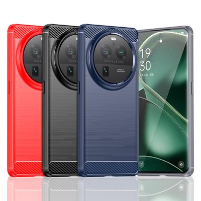 For Cover Oppo Find X6 Pro Case For Oppo Find X6 Pro Bumper Anti-knock Soft Silicone Carbon Fiber Case For Oppo Find X6 Pro Case