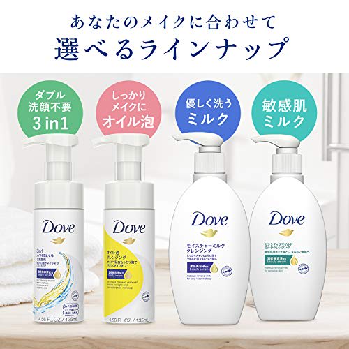 Dove Moisture Milk Cleansing Body + Replacement Set 195mL + 180ml with bonus