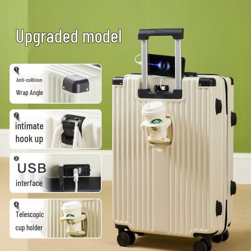 

Multi-functional Luggage with USB Port & Cup Holder 26 inch
