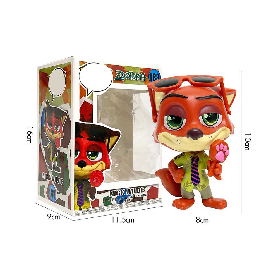 Zootopia Judy Hopps & Nick Wilde Handmade Figure Cute Cartoon Anime PVC Model Toy Collectible Birthday Gift