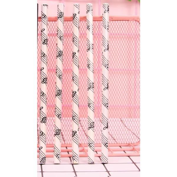 5Pcs Piano Pattern Wooden Pencils Creative Music Theme Elementary School Student Stationery Art Supplies Gift Prizes for Kids