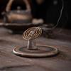 Japanese Gilding Iron Glaze Meditation Incense Coil Burner Agarwood Sandalwood Incense Bracket Incense Holder Sets Zen Decor