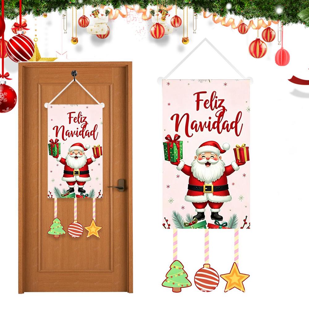 Christmas Flag Waterproof Holiday Banner Christmas Door Drape Holiday Decor For Indoor Outdoor Home Window Door Yard Patio Porch