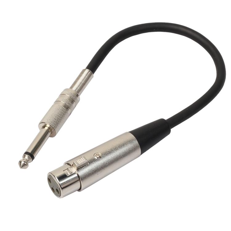 

3-контактный разъем XLR, 30 см, разъем 1/4 дюйма (6,35) Штекер Стерео микрофон TRS Аудиокабель