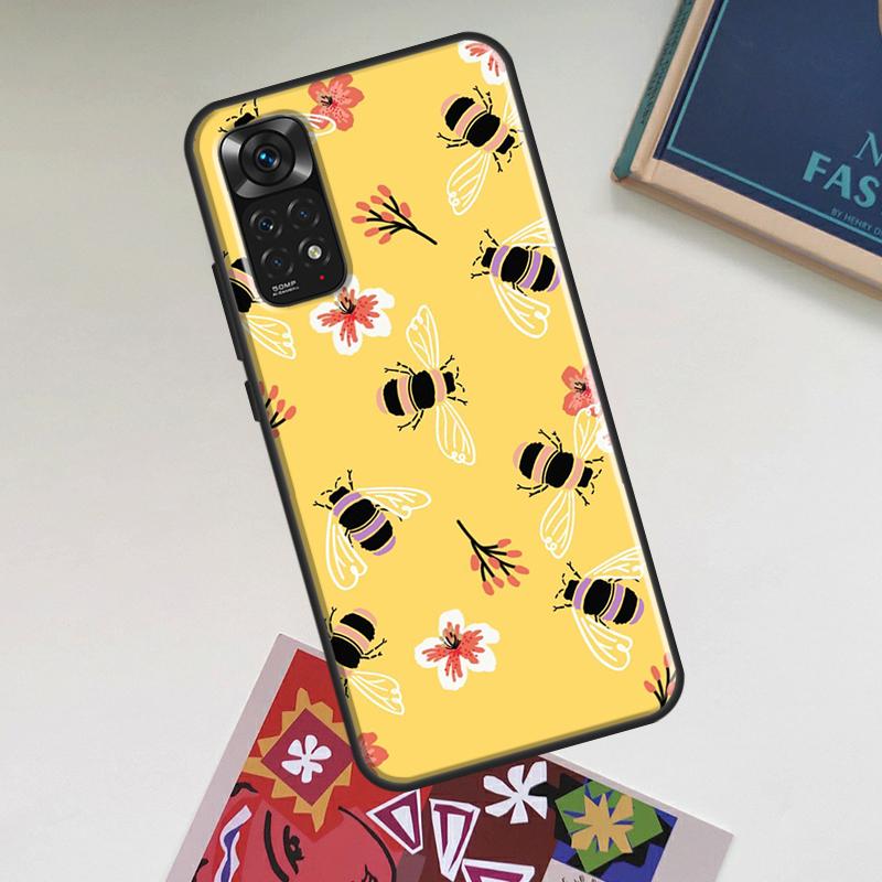 Bee Art Case For Xiaomi Redmi Note 12 Pro Plus 8 9 10 11 Pro 8T 9S 10S 11S 12S 9C 10A 10C 12C Cover