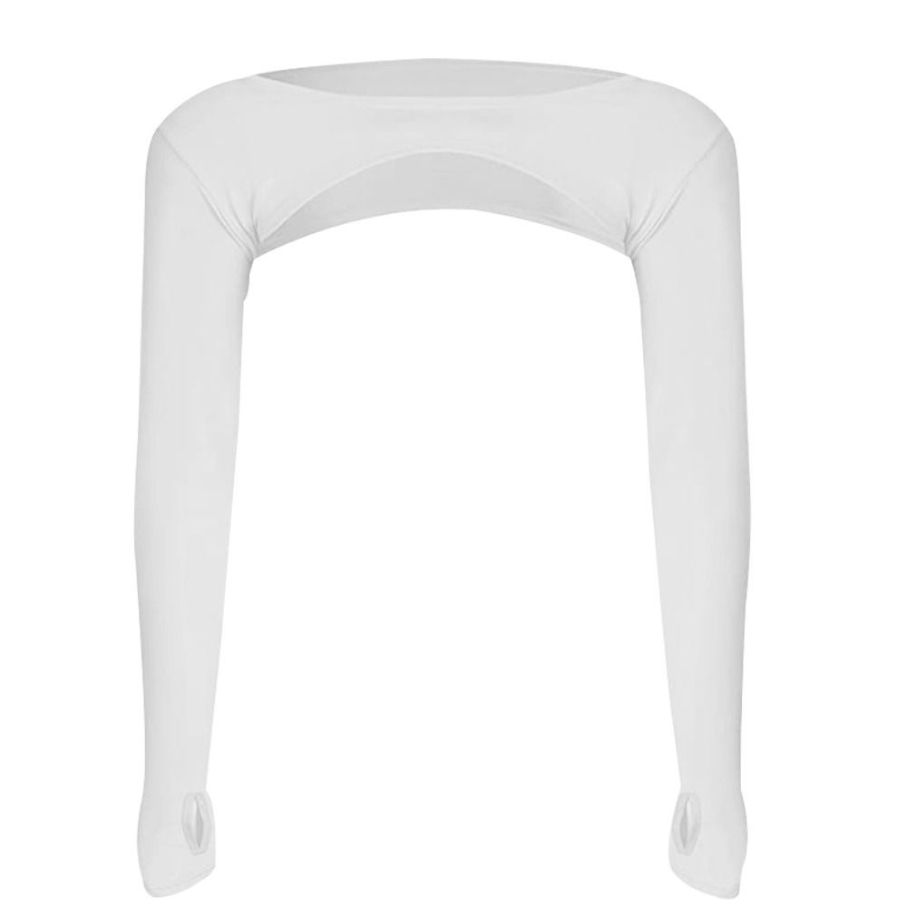 UV Protection Sunscreen Arm Sleeves Solid Color Long Sleeves Shawl Summer Ice Silk Sleeves Golf