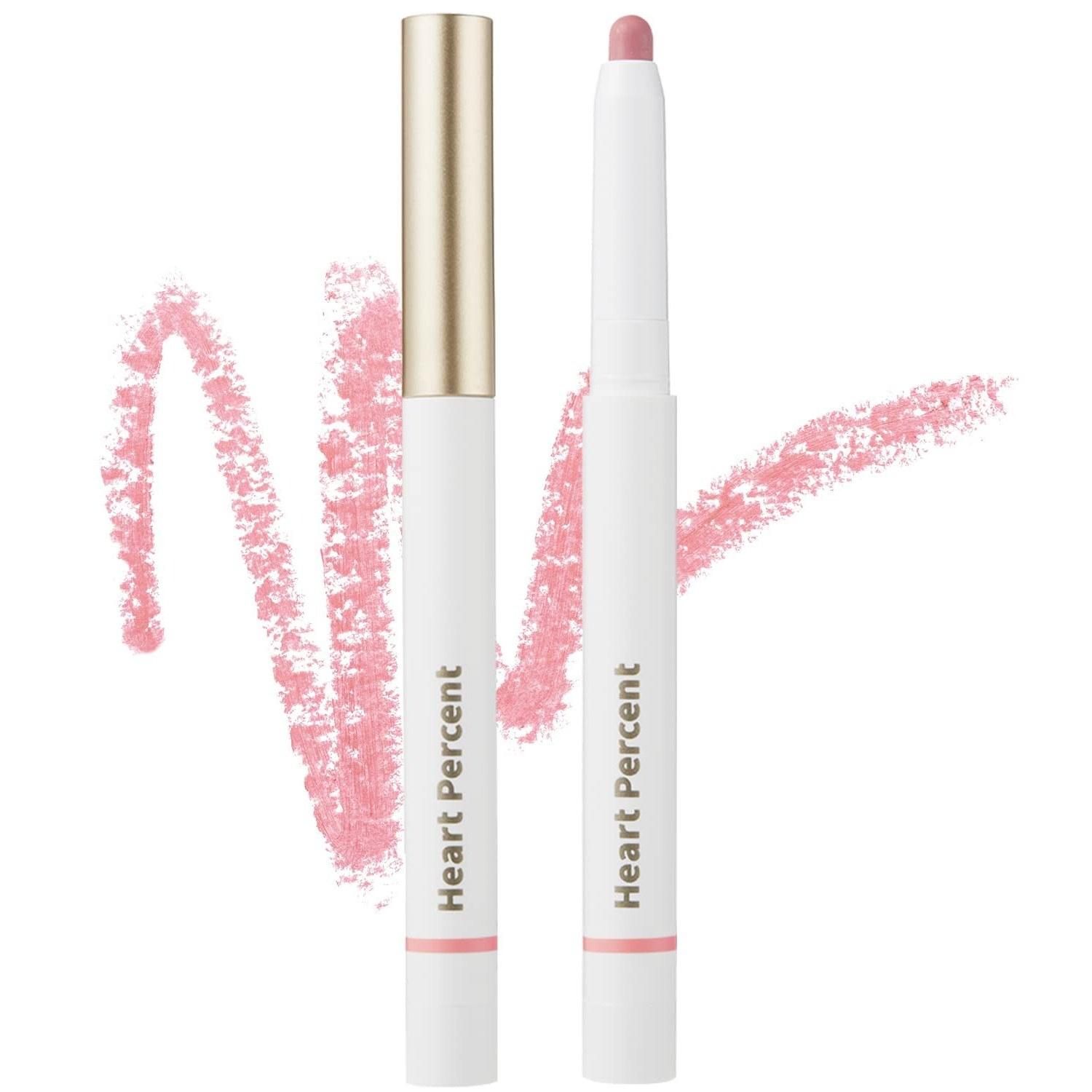 Heart Percent Dote On Mood Lip Pencil Liner + Base Shading Cheek Multi 4in1 Mouth Corner (02. Creamy Pink)