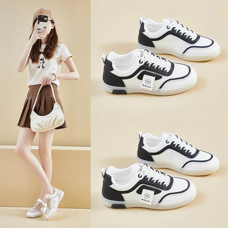 Fashion Women Sneakers New 2024 Fashion Breathable Students Casual Shoes Sports for Girls Flat Mesh White Shoes Desginer Vulcanize Shoes
