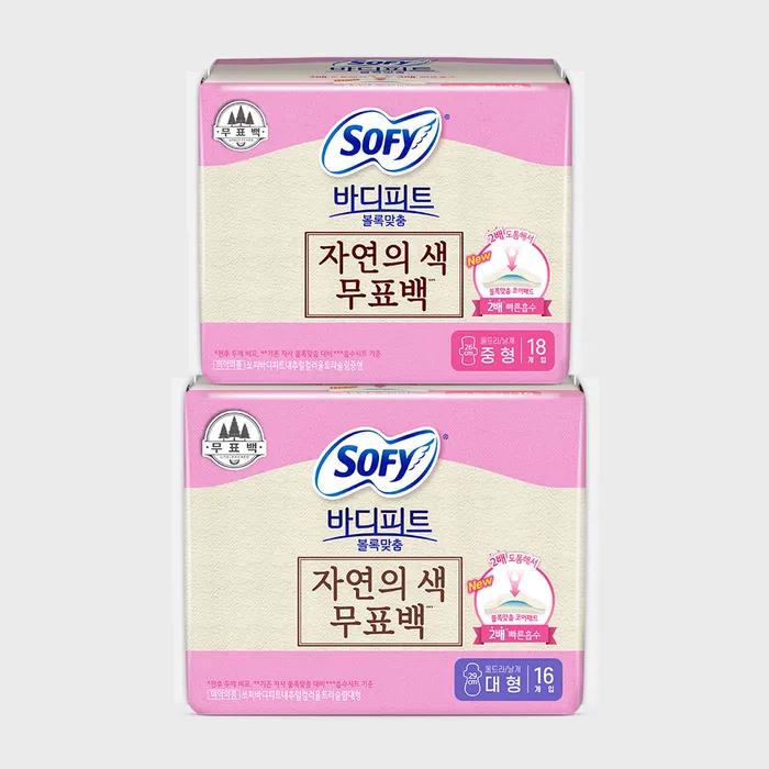 

Sophie_Bodyfit Выпуклый крой Неотбеленный X 5 упаковок (Medium / Large) Выберите 1 Medium 18P X 5