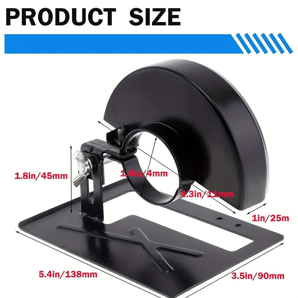 Cutting Bracket Protective Cover for Angle Grinder, Angle Grinder Tool Include Angle Grinder Stand and Protective Shield Cove