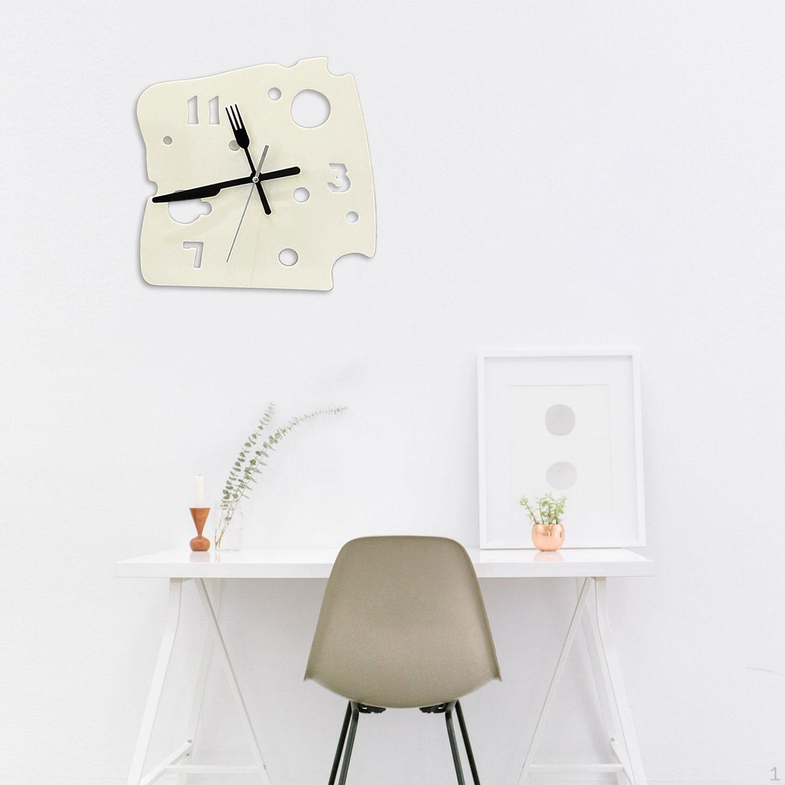 Акриловые настенные часы, подвесные, легкие, модные, бесшумные, скандинавский минимализм, сырные, настольные Milky White