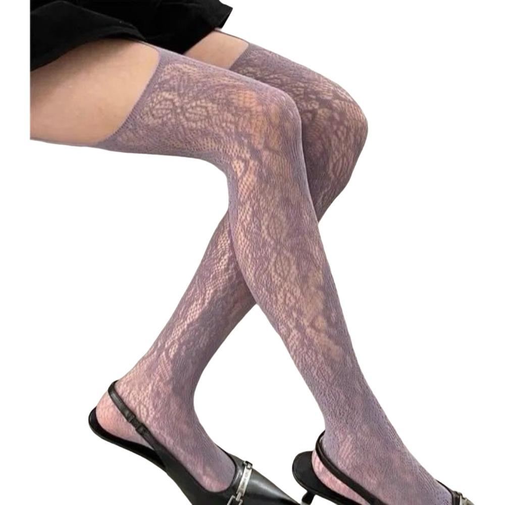 Mesh Design Net Socks Jacquard Small Flowe Hollowed Out Pantyhose  Summer Season