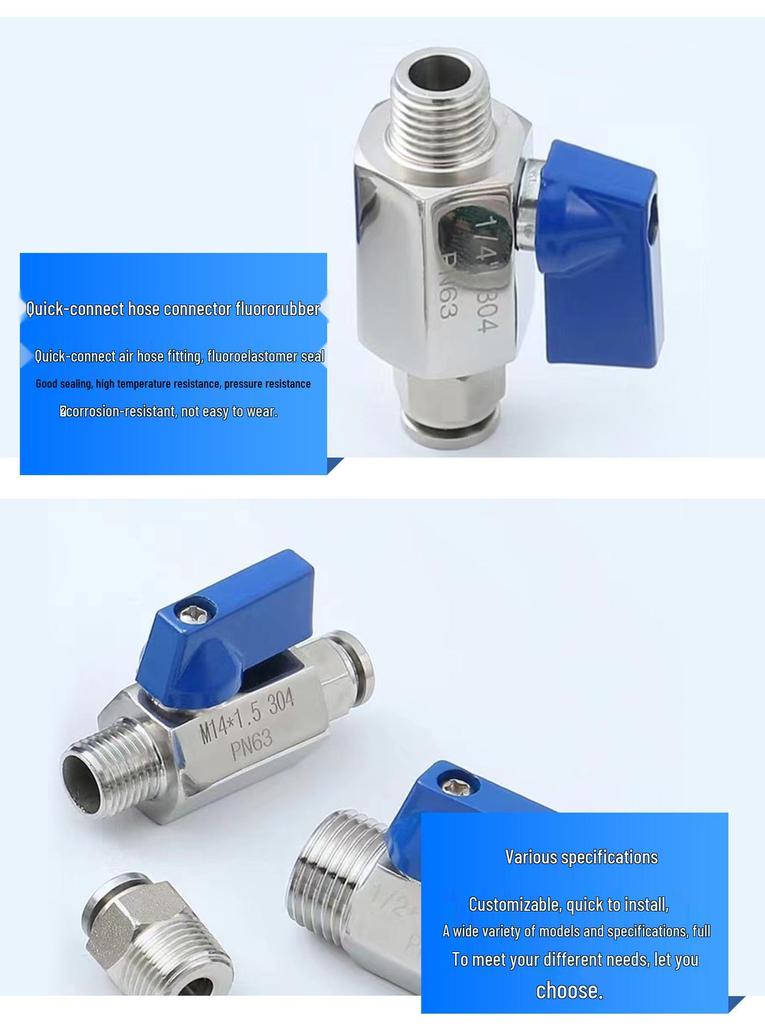 Xingteng 304 Stainless Steel Inner Thread Quick Connect Small Ball Valve