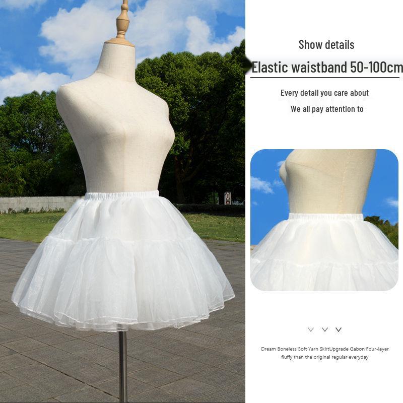 Lolita 35cm Soft Tulle Dog Petticoat with Four Layers - Boneless Support for Cosplay and Underskirt