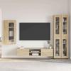 TV Cabinet Set with Shelf FLORIN 3 pcs Sonoma Oak Particleboard