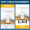 Punch-Free Under-Desk Cable Organizer & Power Strip Rack