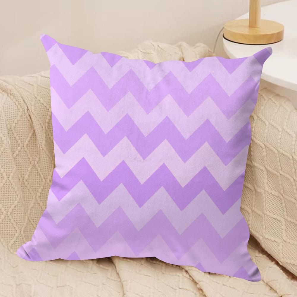 

Purple geometric pattern Cushion Cover Short plush Doublesided Print Square Throw Pillow Covers Sofa Home Cushion Decor 30x30cm