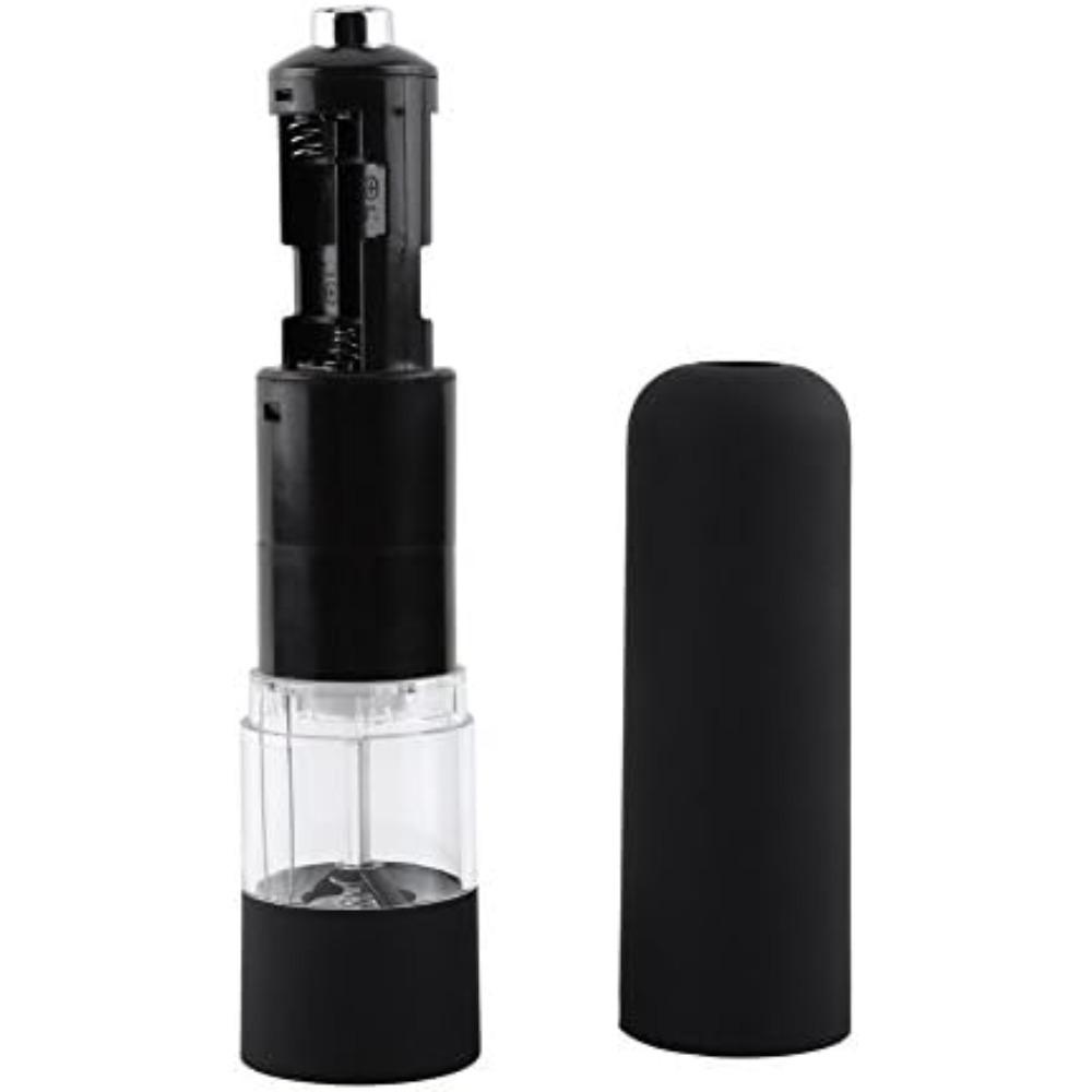 Automatic Electric Pepper and Salt Grinder Battery Operated One Hand Spice Mill with LED Light Adjustable Grind for Kitchen BBQ