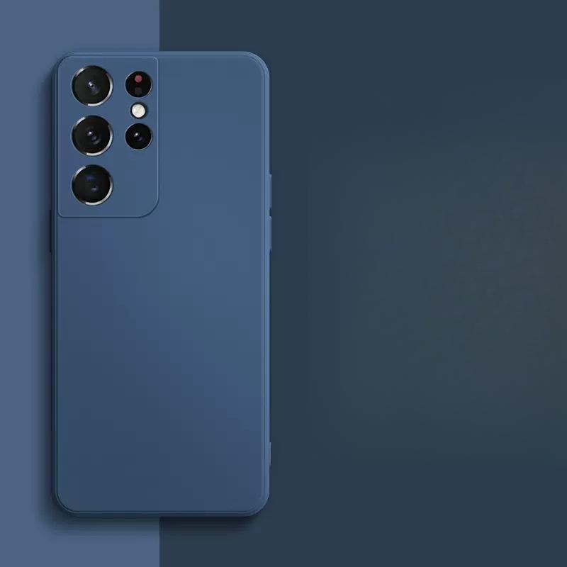 

Suitable for Samsung S25ultra Liquid Silicone Phone Case Note20 Full Package Straight-edge A73 Anti-drop Protective Case S24 S24plus