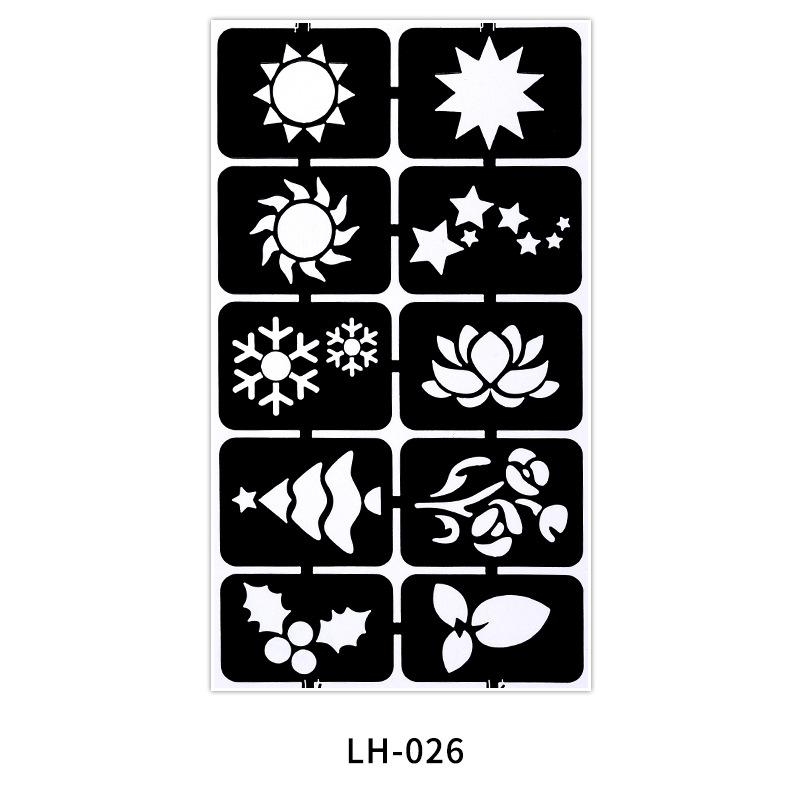 Hollow Tattoo Sticker Inkjet Template Hannah 3D Cartoon Tattoo Sticker Small Pattern