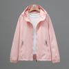 Spring and Autumn Jacket Women's Short Casual Jacket Loose Large Size Hooded Top Thin Jacket