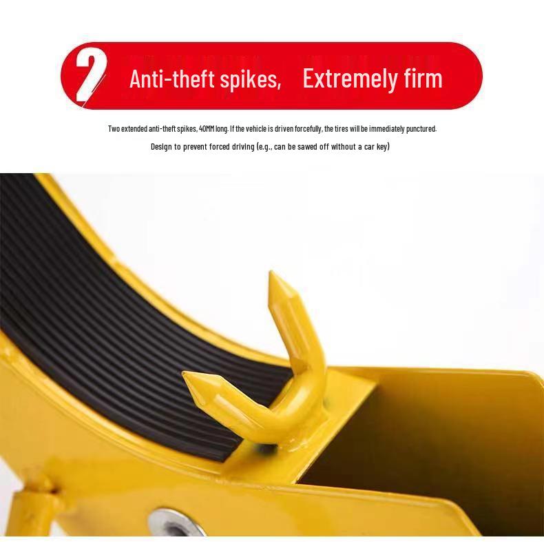 Enhanced Anti-Tamper Car Tire Lock with Suction Cup Mechanism