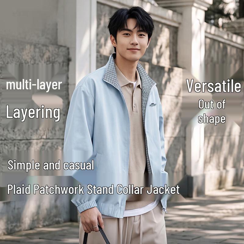 Baleno Men's Oversized Stand-Collar Casual Jacket