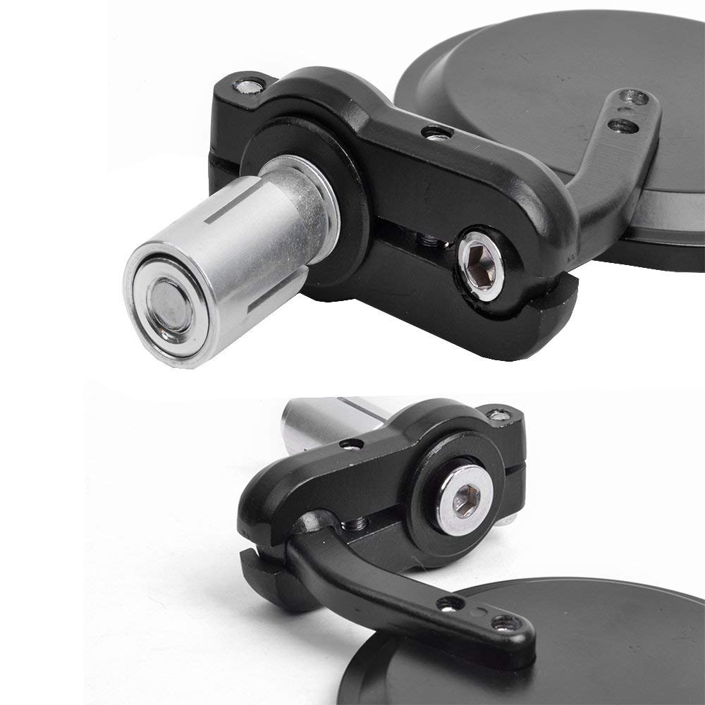 Zpětné zrcátko Karun pro motocykl, Univerzální zpětné zrcátko pro motocykl, Zrcátko do konce řídítek, CNC kulatý tvar, Levé a