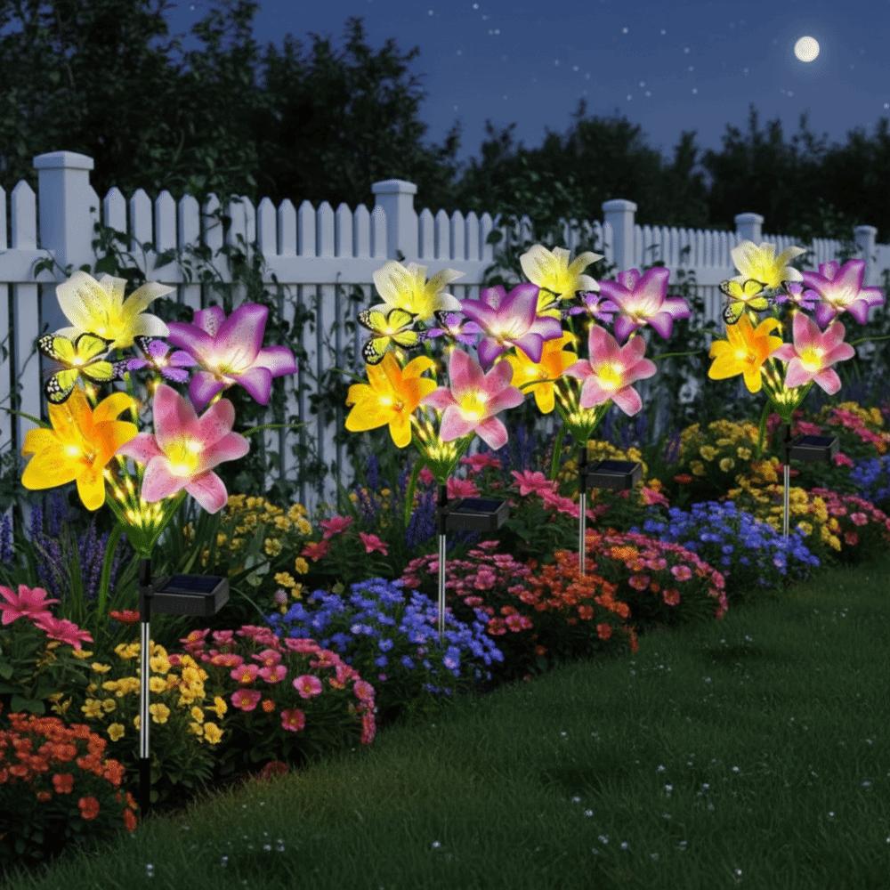 Butterfly Design Solar Garden Lights Waterproof LED Landscape Lamp Landscape Lighting
